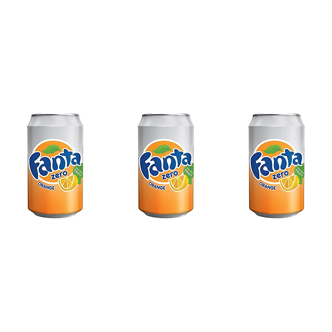 3 x Fanta Zero Orange-330ml.