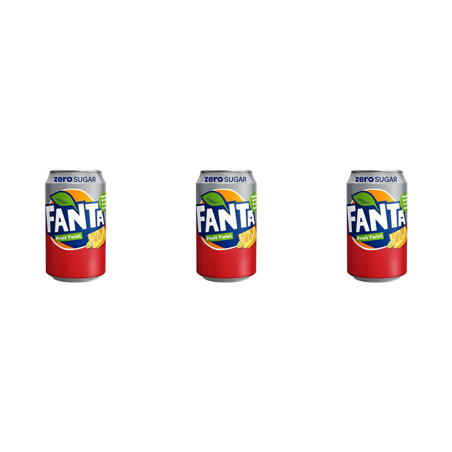 3 x Fanta Zero Fruit Twist-330ml.