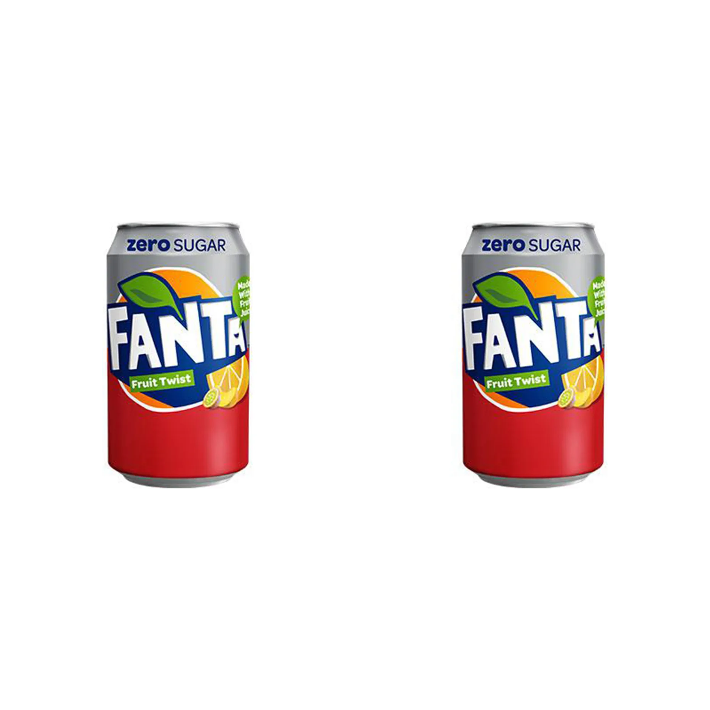 2 x Fanta Zero Fruit Twist-330ml.