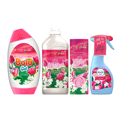 Bold & Lenor , Country Garden Pink Tulips & White Jasmine Bundle