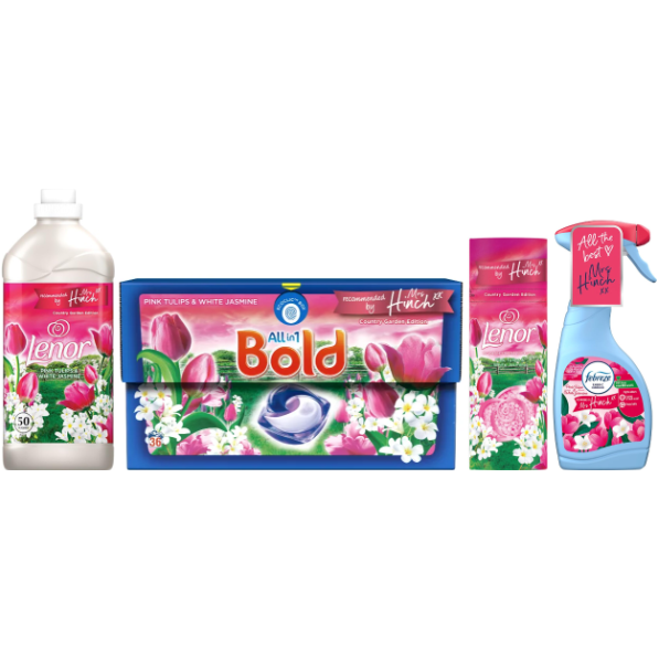 Bold & Lenor Laundry Washing and Refreshing Pack Pink Tulips & White Jasmine Scent