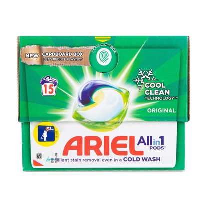 Ariel Original All-in-1 Pods, 15washes + Lenor Unstoppables in Wash Scent Booster Beads, 245gr, Scent of Ariel