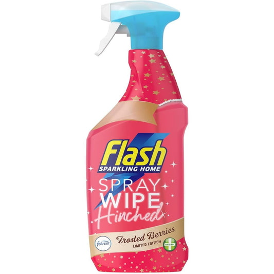 Flash Sparkling Wipe Done, Antibacterial Spray Frosted Berries 800ml.