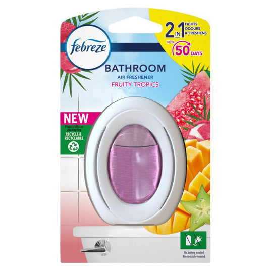 Febreze Bathroom Air Freshener, Spaces Refresher, Fruity Tropics 7.5ml.