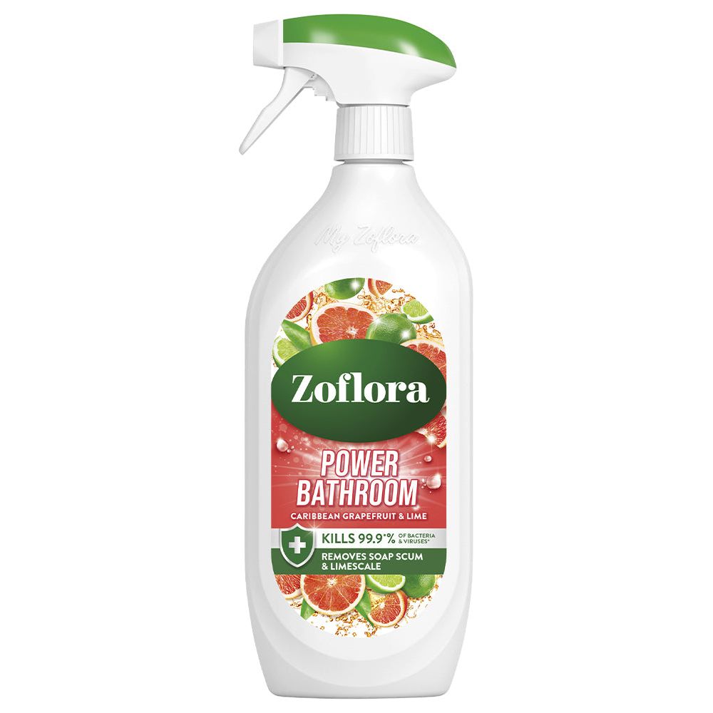 Zoflora Power Bathroom Cleaner Spray, Caribbean Grapefruit & Lime Scent, 800ml