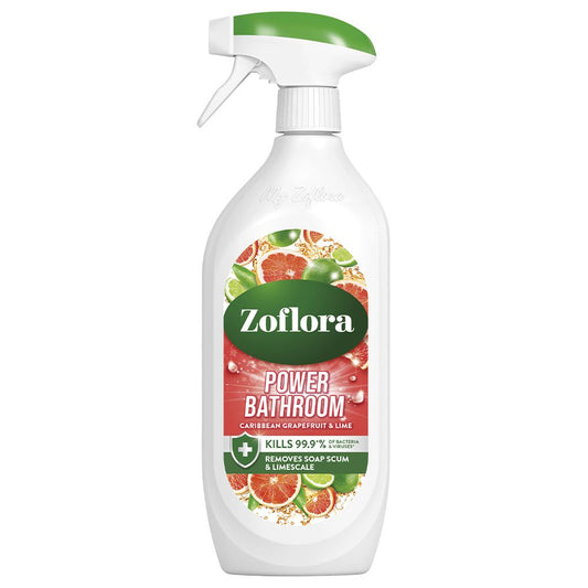 Zoflora Power Bathroom Cleaner Spray, Caribbean Grapefruit & Lime Scent, 800ml