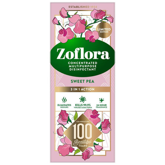 Zoflora Concentrated Multipurpose Disinfectant, Sweet Pea Scent, 500ml