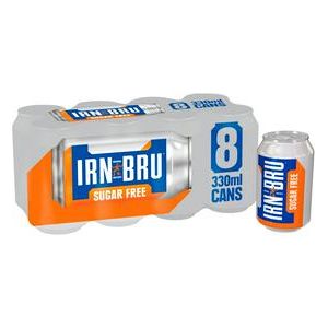 Barr Sugar Free Irn-Bru-8x330ml.