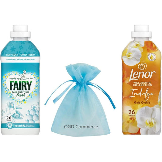 Fairy & Lenor Fabric Conditioner 26W, 858ml.-Pack of 2