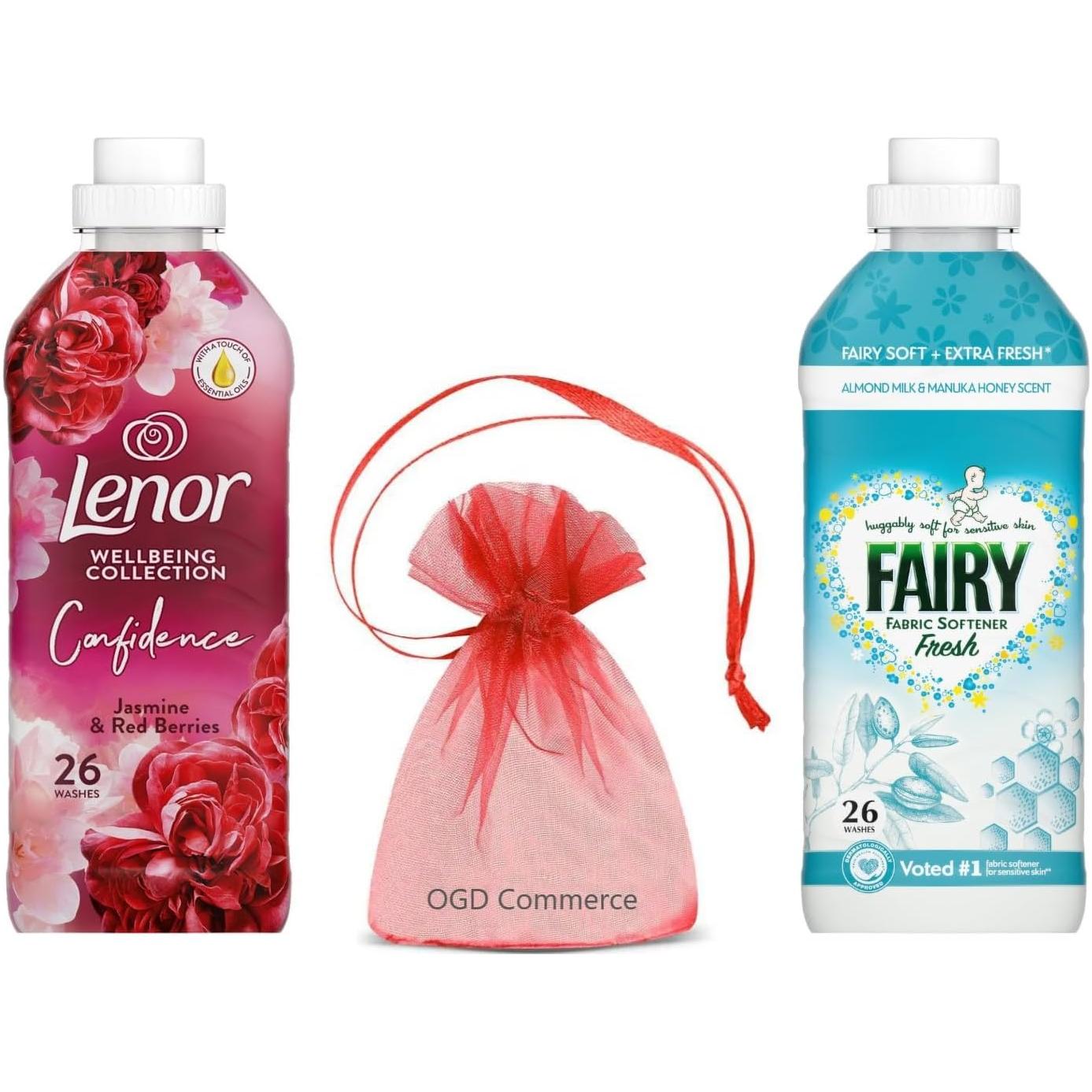 Fairy & Lenor Fabric Conditioner 26W, 858ml.-Pack of 2