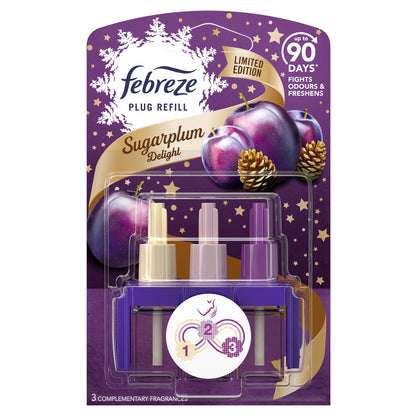 Febreze Ambi Pur 3Volution Air Freshener Plug-in Refills Only, 20ml, Sugarplum Delight Scent