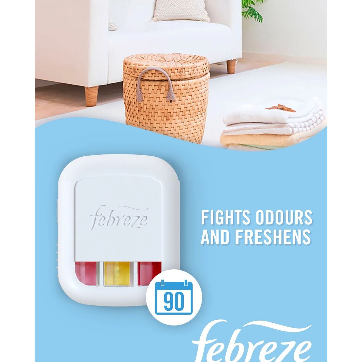 Febreze Ambi Pur 3Volution Air Freshener Plug-in Unit Case & Plug in Refills, Frosted Pine & Eucalyptus Scent