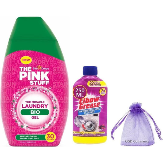 The Pink Stuff The Miracle Washing Gel,30W-900ml+Elbow Grease Cleaner 250ml.