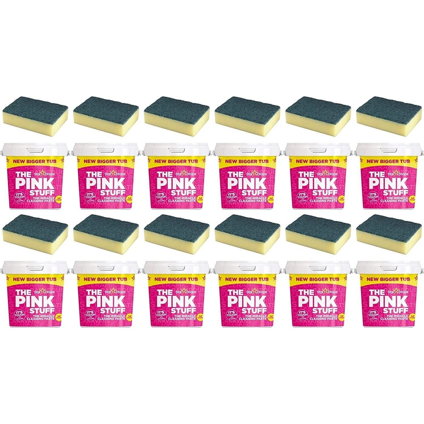 The Pink Stuff-The Miracle Cleaning Paste,12 x 850gr+12 x Cleaning Sponge