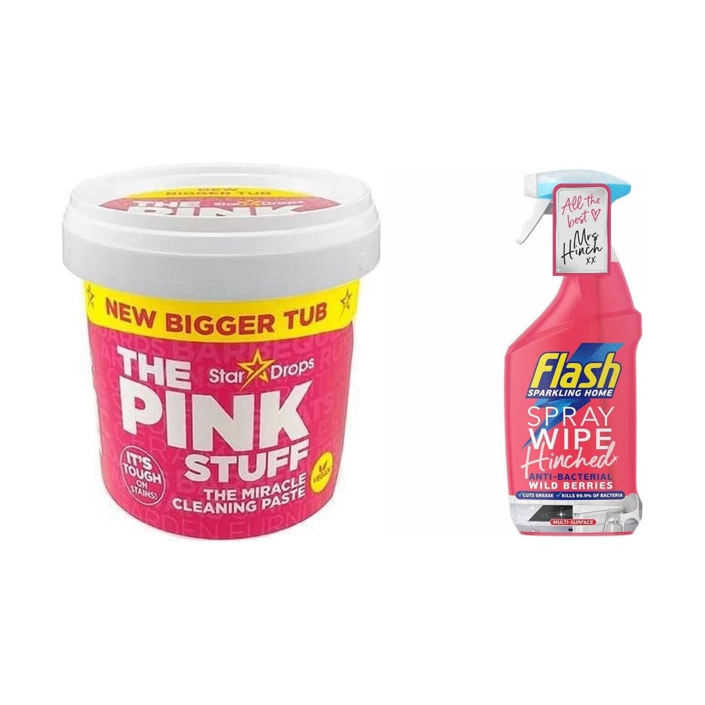 The Pink Stuff, Cleaning Paste,850g+Flash Cleaning Spray 800ml Wild Berries