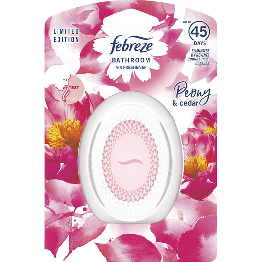 Febreze Bathroom Air Freshener, Small Spaces Peony and Cedar