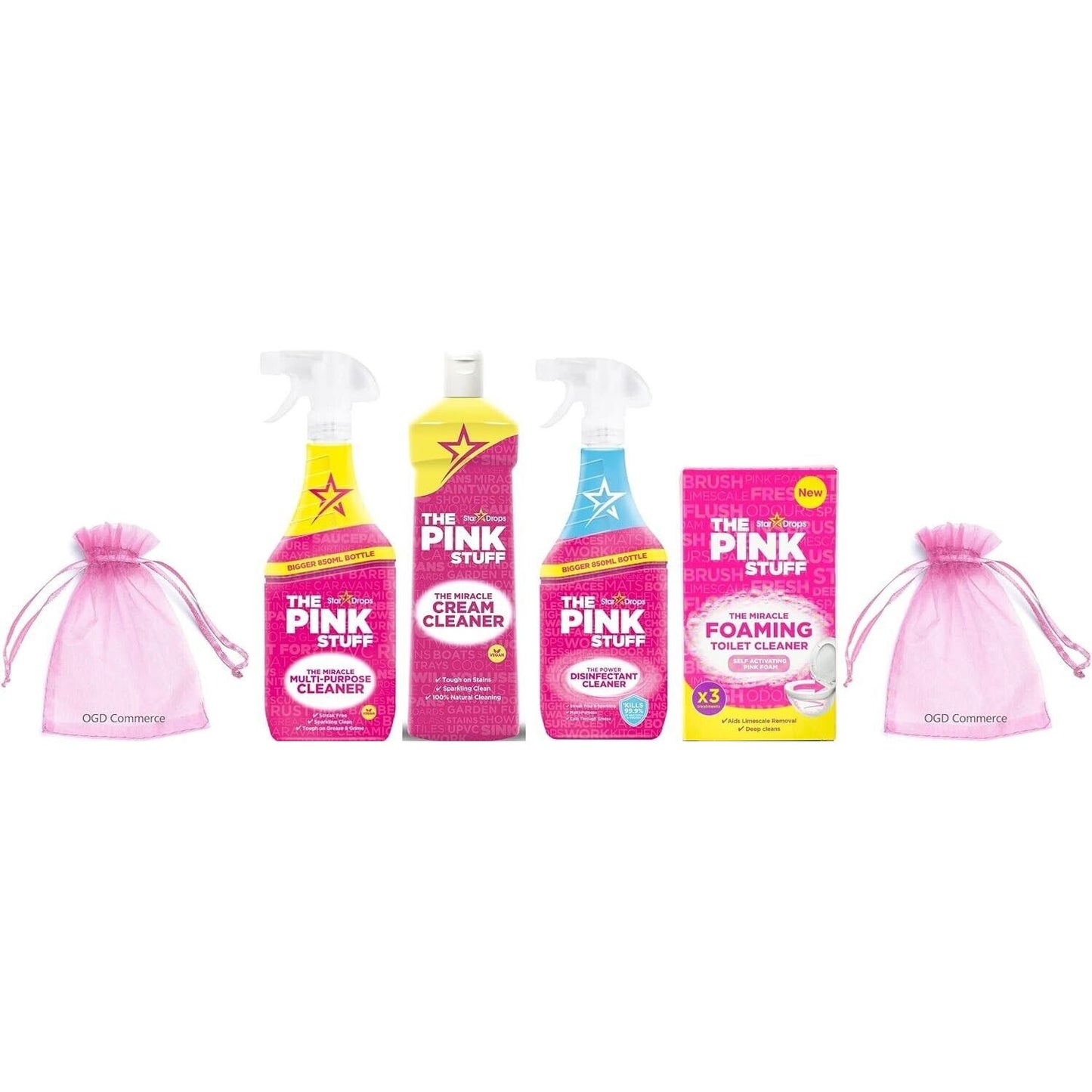 The Pink Stuff for Household cleaning bundle-Pack of 4