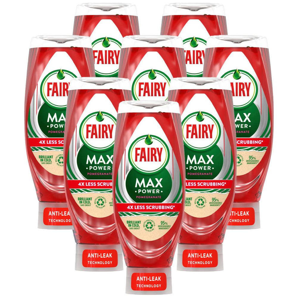 Fairy Max Power Pomegranate Washing Up Liquid Case of 8 x 640ml