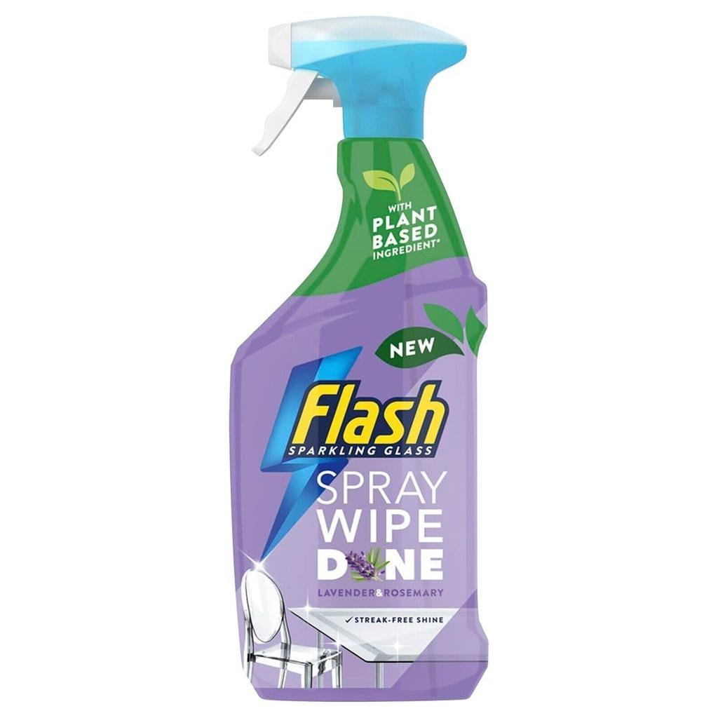 Flash Spray Wipe Glass Cleaner Lavender & Rosemary 800 ml