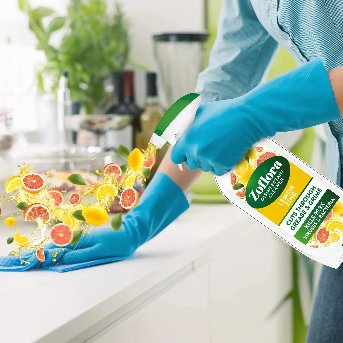 Zoflora Multipurpose Disinfectant Cleaner Spray, Lemon Zing Scent, 800ml