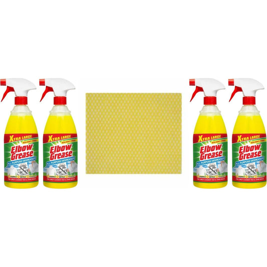 4 x Elbow Grease All Purpose Degreaser 1L+Cleaning cloth