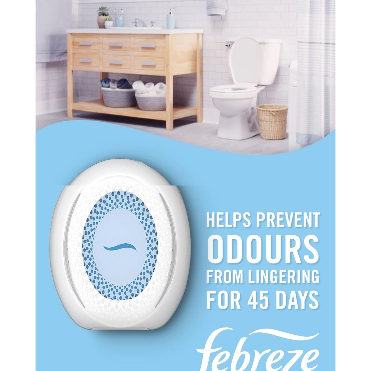 Febreze Bathroom Air Freshener, Small Spaces Refresher, Frosted Pine & Eucalyptus Scent, 7.5ml