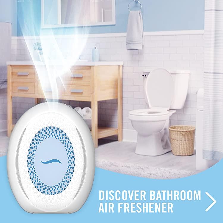 Febreze Bathroom Air Freshener, Small Spaces Refresher, White Jasmine Scent, Twin Pack, 2 x 7.5ml