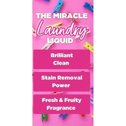 Stardrops The Pink Stuff, The Miracle Laundry Liquid Detergent, 30washes, Biological, 960ml