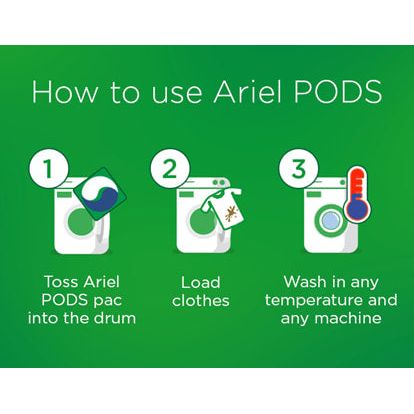 Ariel All in 1 Pods Laundry Washing Liquid Capsules Colour 19 washes