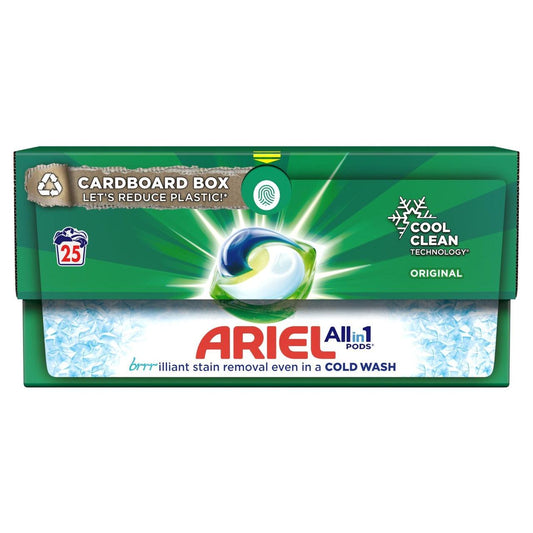 Ariel All in 1 PODS, Laundry Washing Capsules, Original 25 washes