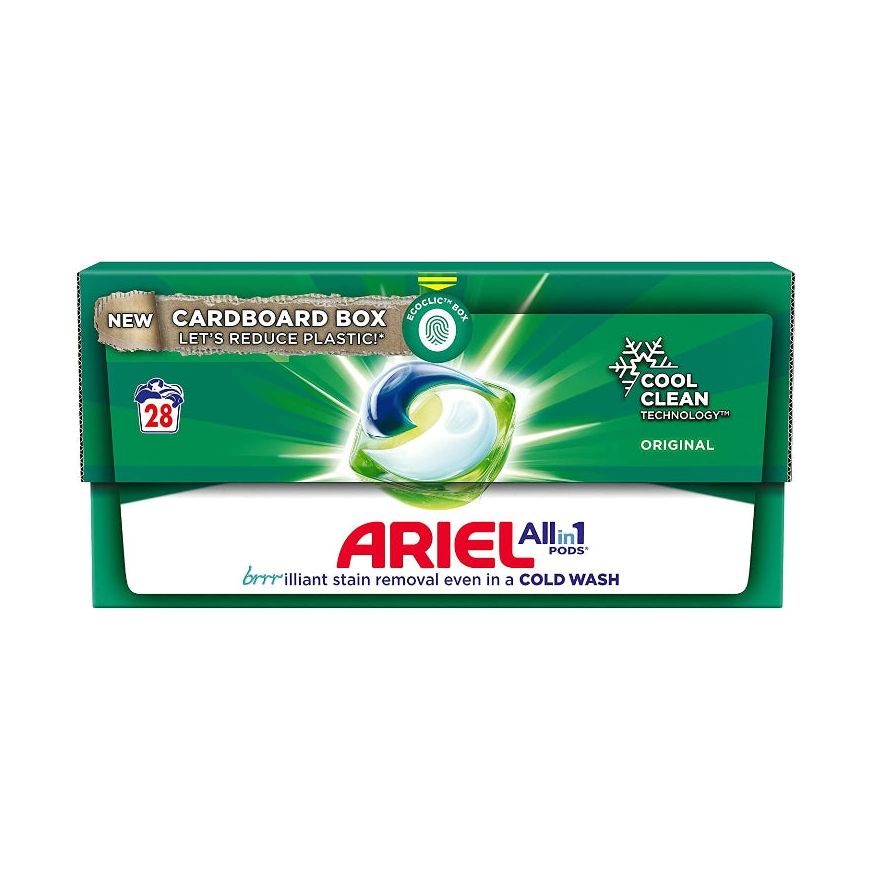 Ariel All in 1 Pods Laundry Washing Liquid Capsules Original 28 washes