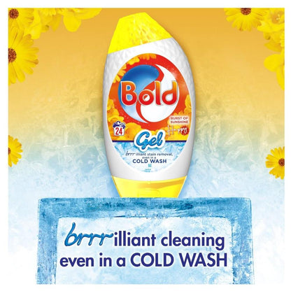 Bold 2 in 1 Laundry Washing Gel, Burst of Sunshine Scent-840ml,24 Washes