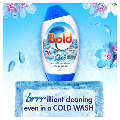 Bold 2 in 1 Laundry Washing Gel, Spring Awakening Scent, 24 Washes, 840 ml