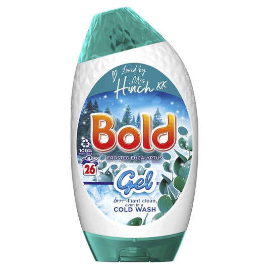 Bold 2 in 1 Laundry Washing Gel, Frosted Eucalyptus Scent Loved by Mrs. Hinch Edition, 910ml, 26 Washes