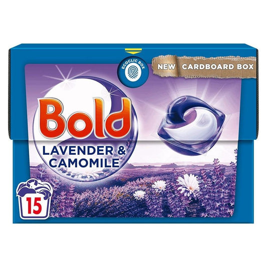 Bold All in 1 Pods Laundry Washing Liquid Capsules, Lavender & Camomile Scent 25 Washes