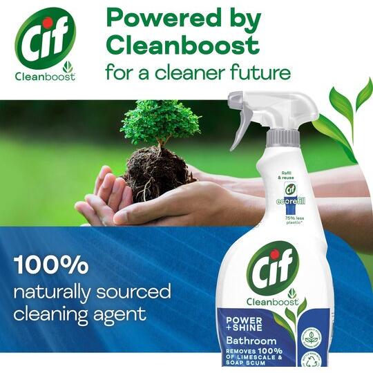 Cif Power & Shine Bathroom Cleaning Spray, No Harsh Smells, 700 ml