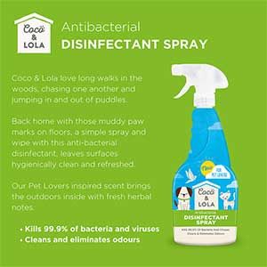 Coco & Lola for Pet Lovers, Antibacterial Disinfectant Spray, 500ml