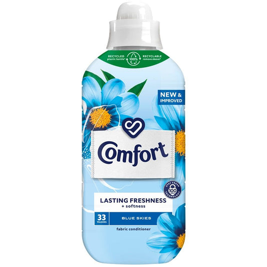 Comfort Fabric Conditioner, 33washes, Blue Skies Scent, 990ml