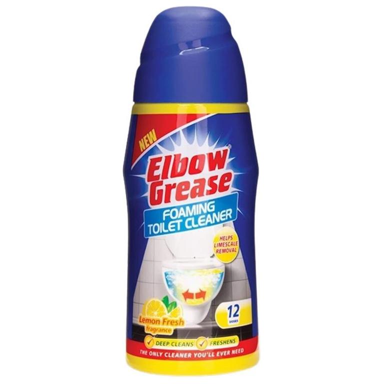 Elbow Grease Foaming Toilet Cleaner Powder, 12 Doses, Lemon Fresh Scent, 500gr