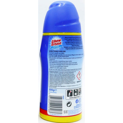 Elbow Grease Foaming Toilet Cleaner Powder, 12 Doses, Lemon Fresh Scent, 500gr