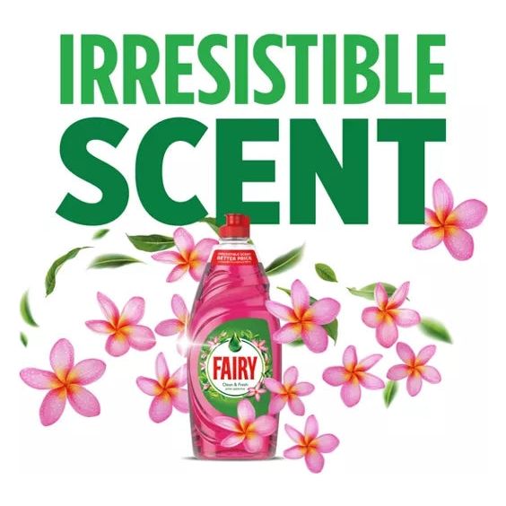 Fairy Clean & Fresh Washig-Up Liquid, Spring Fresh Pink Jasmine Scent, 1190ml