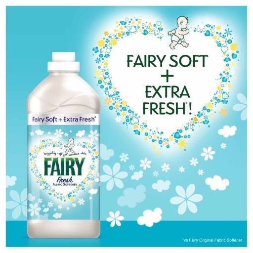 Fairy Fresh Fabric Conditioner Snuggly Soft for Sensitive Skin, 50 washes, 1.65L, Almond Milk & Manuka Honey Scent