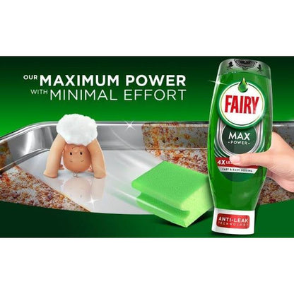 Fairy Max Power Dish Washing Up Liquid, 640ml, Mixed Scents Bundle, Pack of 4