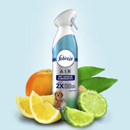 Febreze Air Mist Freshener Spray, Pet odour Eliminator, Fresh Fragrance, 300ml