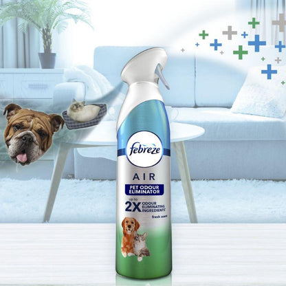 Febreze Air Mist Freshener Spray, Pet odour Eliminator, Fresh Fragrance, 300ml