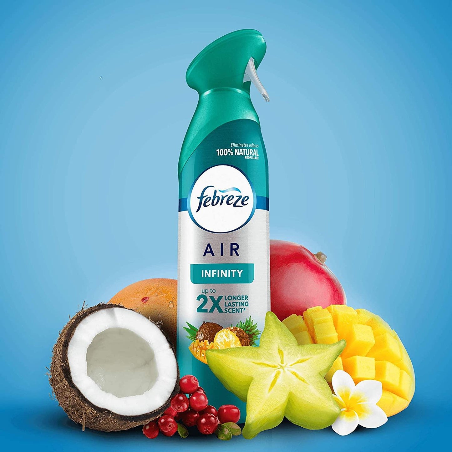 Febreze Infinity Air Mist Freshener Spray, Caribbean Fruits Fragrance, 300ml