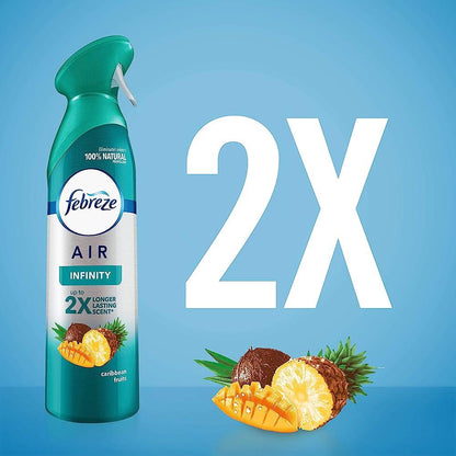 Febreze Infinity Air Mist Freshener Spray, Caribbean Fruits Fragrance, 300ml