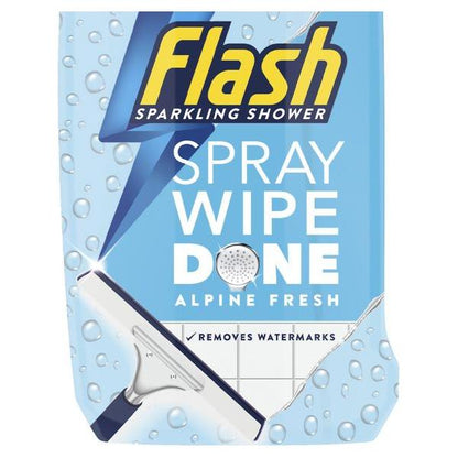 Flash Sparkling Shower, Wipe Done Cleaner Spray, Alpine Fresh Scent, 800ml