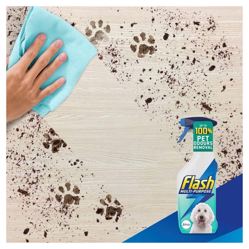 Flash for Pet Lovers, Wipe Done,Cleaner Spray 800ml, Citrus Fresh Fragrance