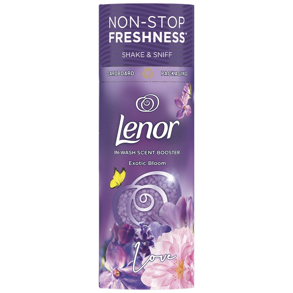 Lenor Exotic Bloom Scent Bundle Pack: Fabric Conditioner, 50Washes, 1.75L + in-Wash Scent Booster Beads, 2 x 176gr